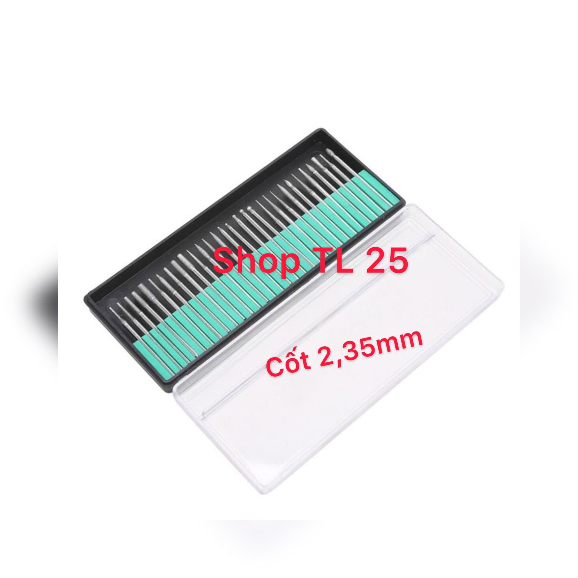 Bộ 30 mũi khắc mài hợp kim mini chân mài kim đánh bóng,Bộ 30 mũi mài khắc đầu kim cương dùng làm móng mài nail