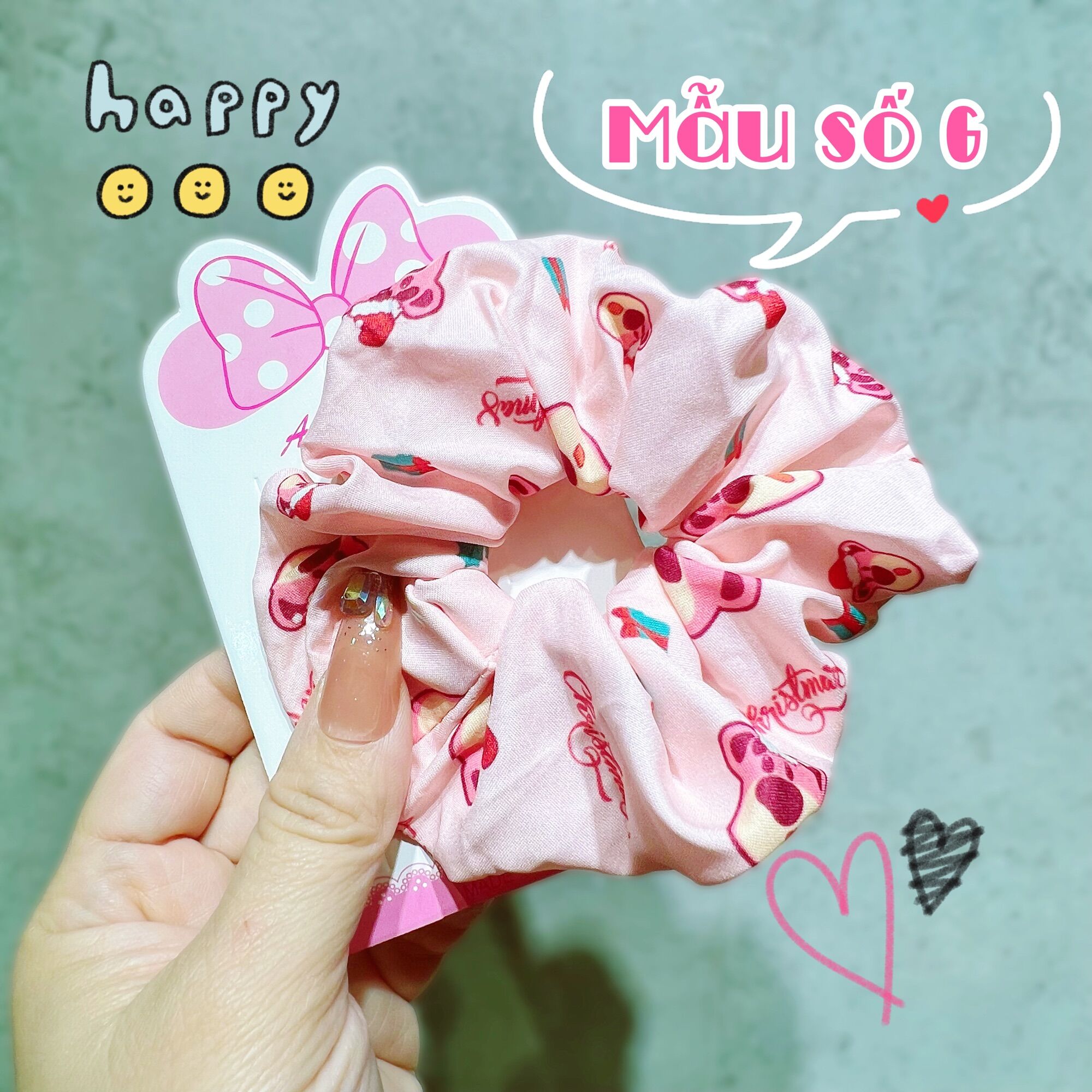 CỘT TÓC SCRUNCHIES GẤU DÂU LOTSO