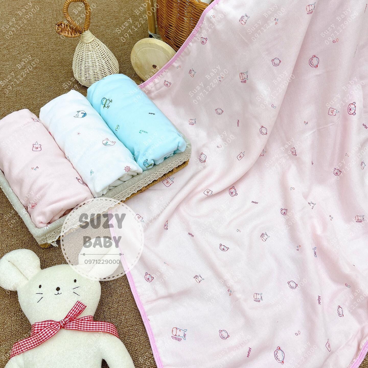 KHĂN TẮM MIPBI 6 LỚP SỢI TRE SIÊU MỀM