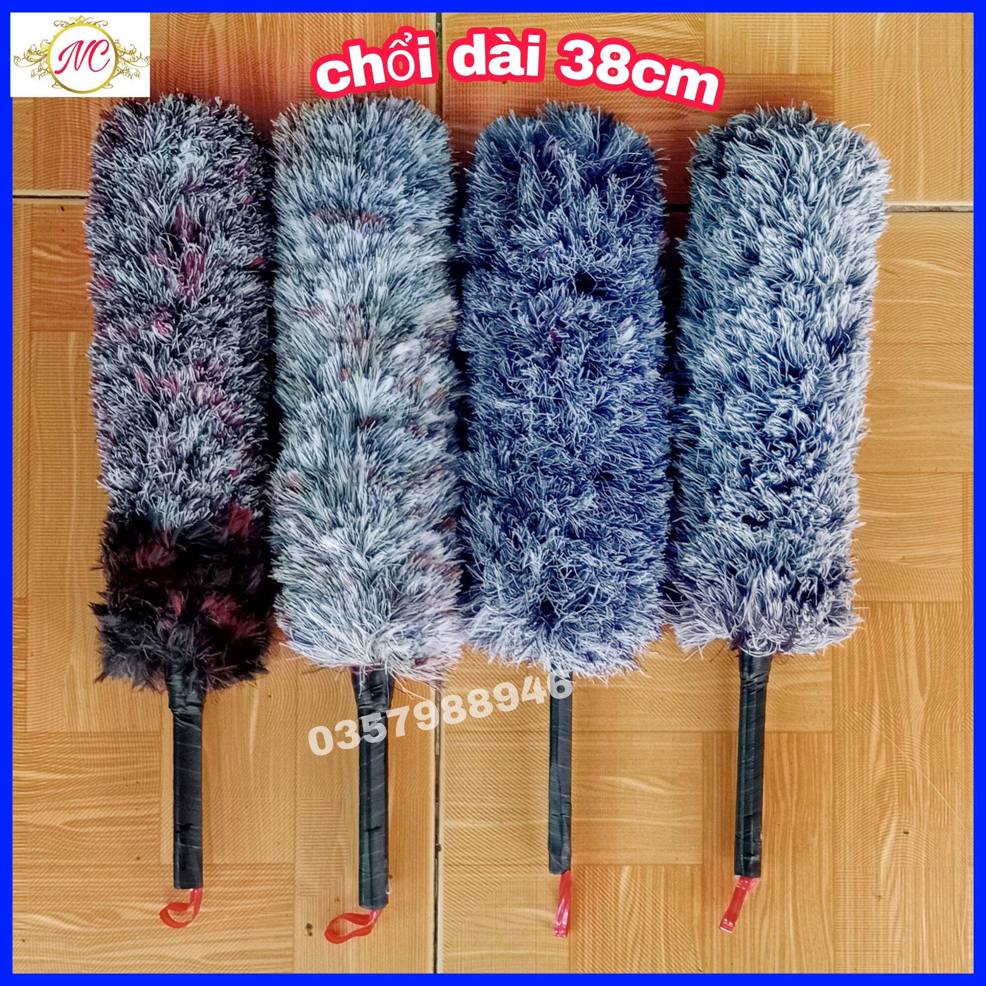 Chổi phủi quét bụi chất liệu chỉ mềm mịn size nhỏ dài 38cm
