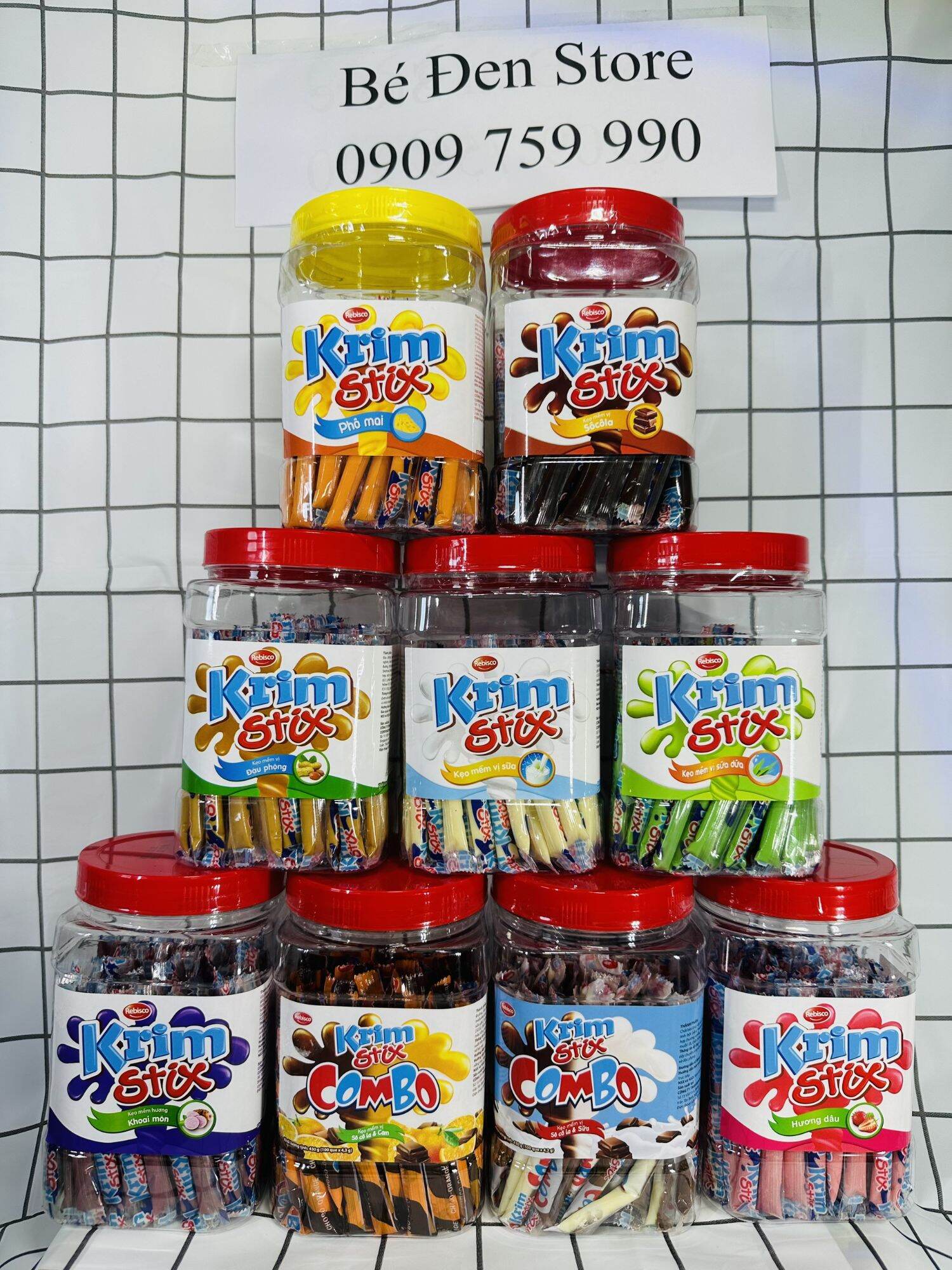 [HCM]Krim Stix mix 4 vị 1 hộp 100 cây