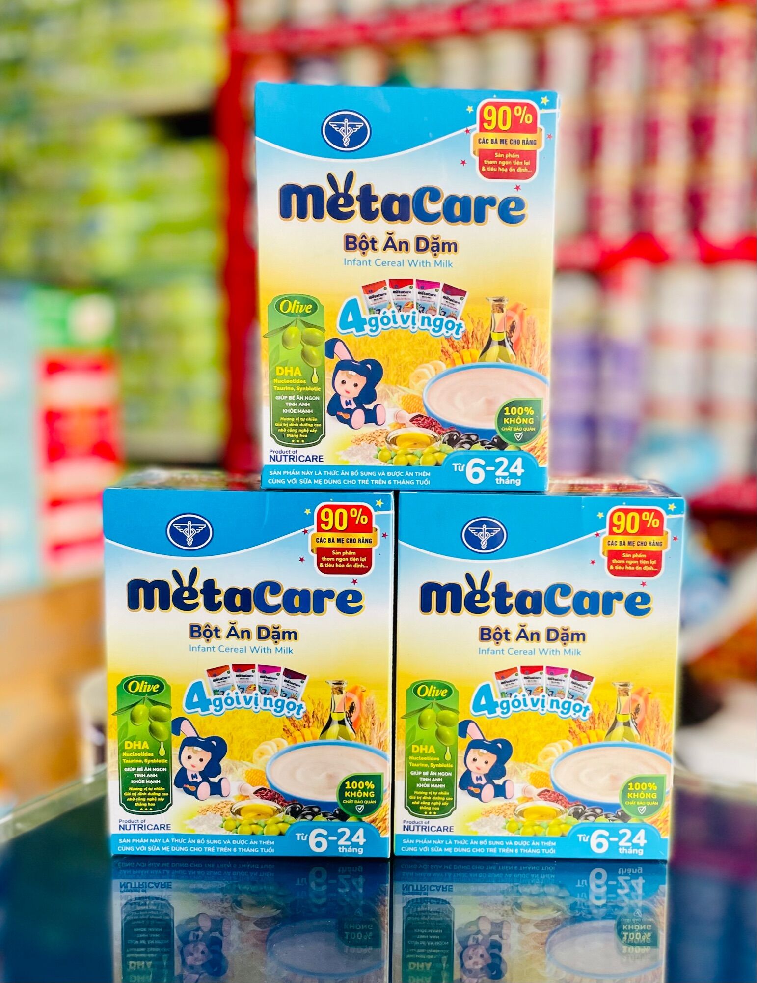 Bột ăn dặm 4 Vị Mặn Ngọt Metacare 200g