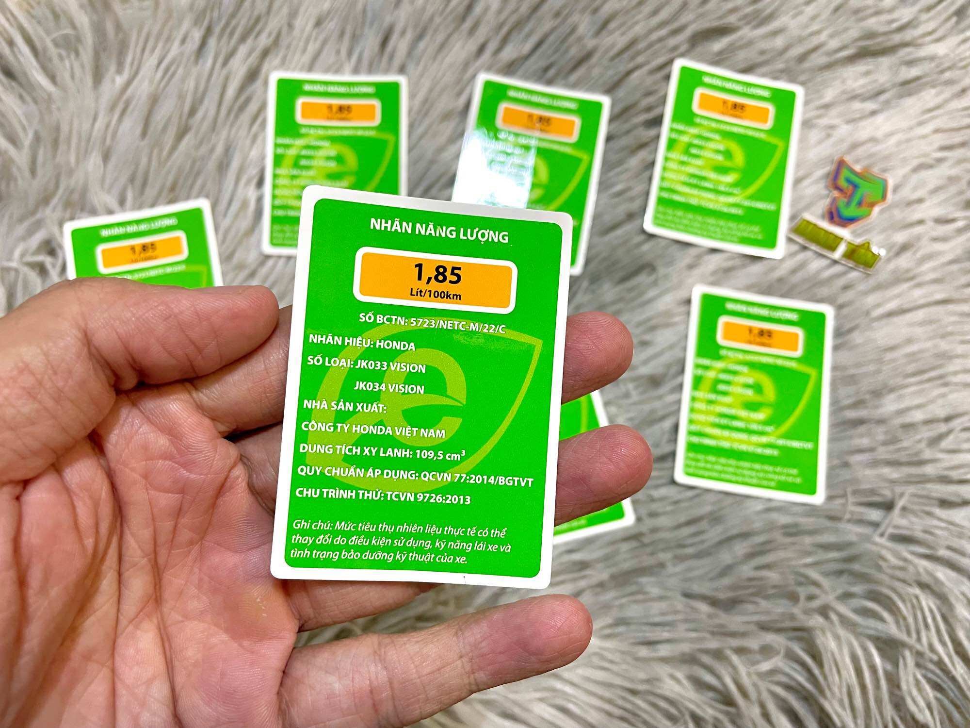 Tem năng lượng xanh zin Vision. Tem chuẩn zin