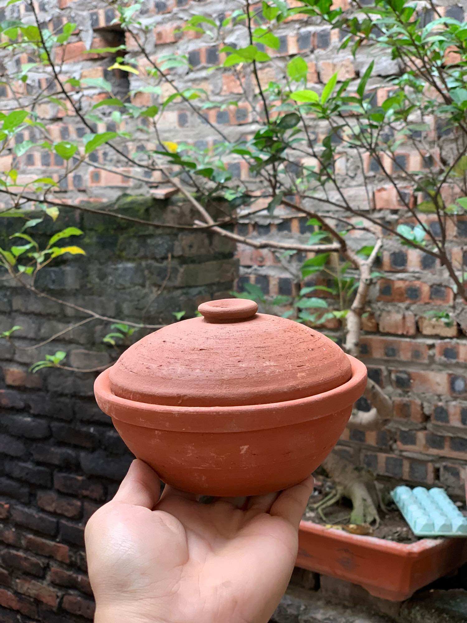 Nồi đất nung,niêu nấu cơm kho cá nhà hàng cỡ 13cm