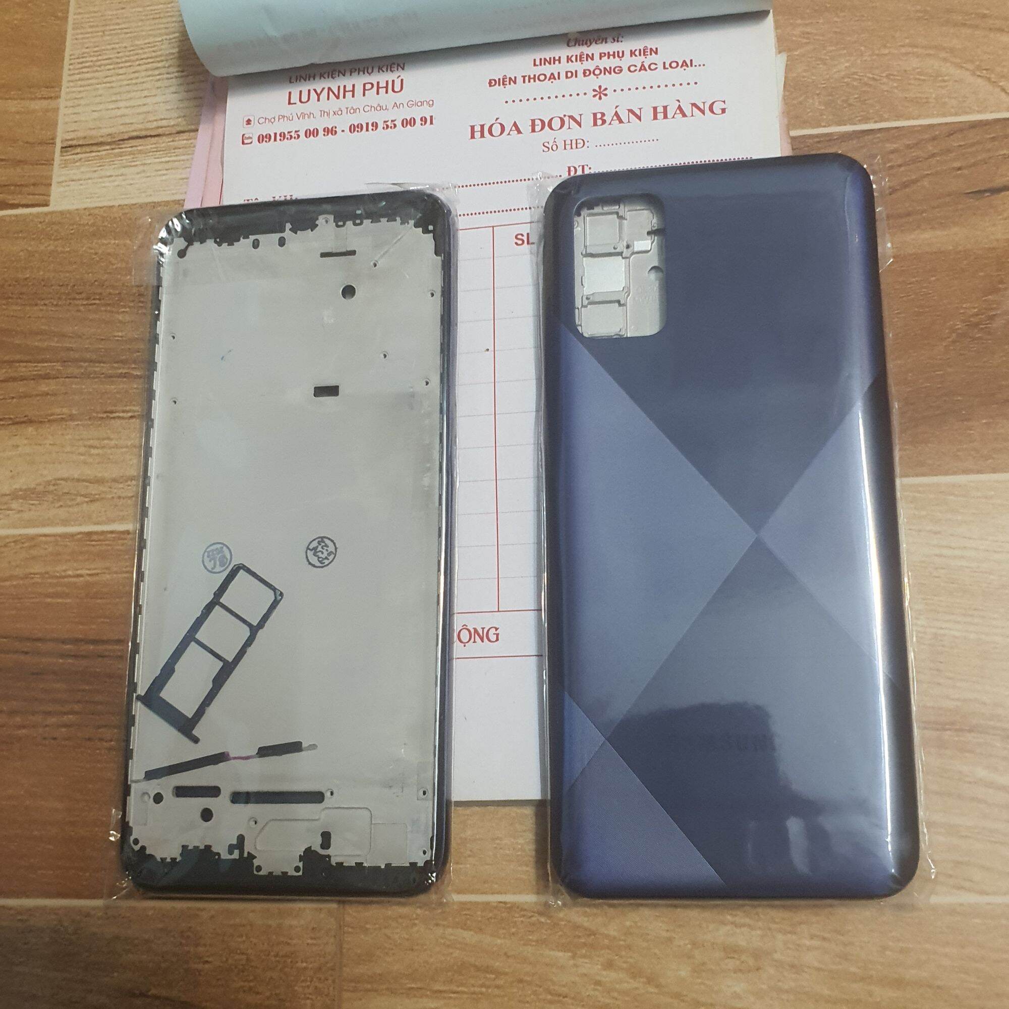 Vỏ samsung A02S có khay sim khung sườn(ko kính camera)