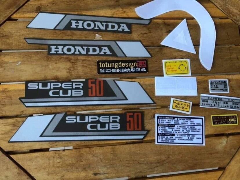 Bộ tem decal 3M kèm thông số dòng xe Cup 86/81