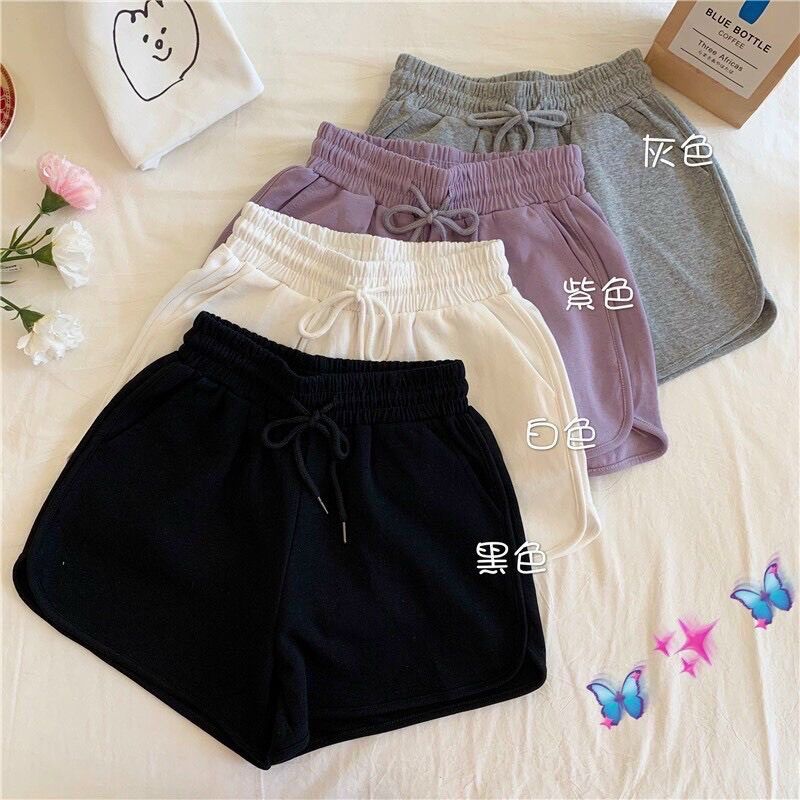 Quần short đùi nữ. Nh02 quần short đùi nữ cạp cao chất cotton mỏng nhẹ mát