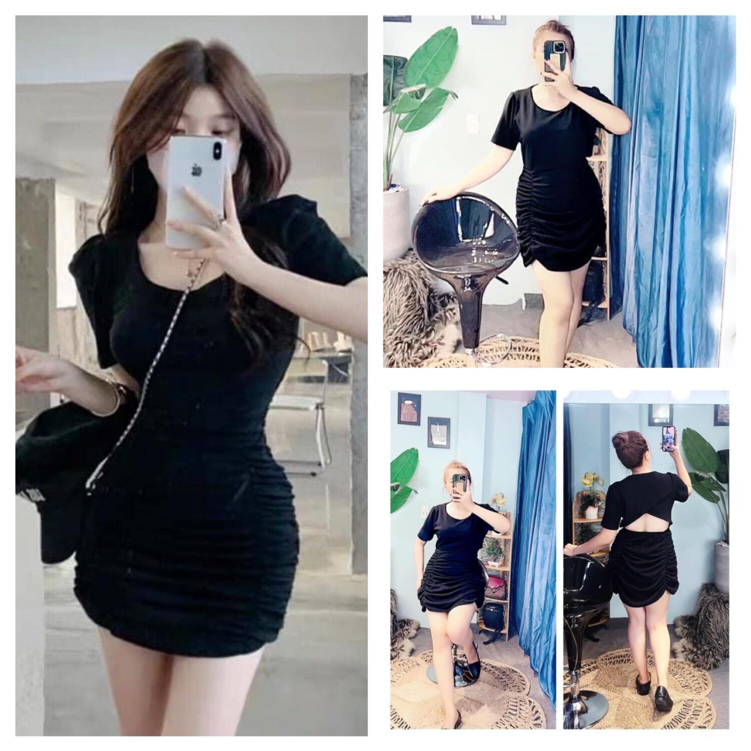 Đầm body nhún thun Bigsize dành cho khách ngoại cỡ từ 60-90 ký