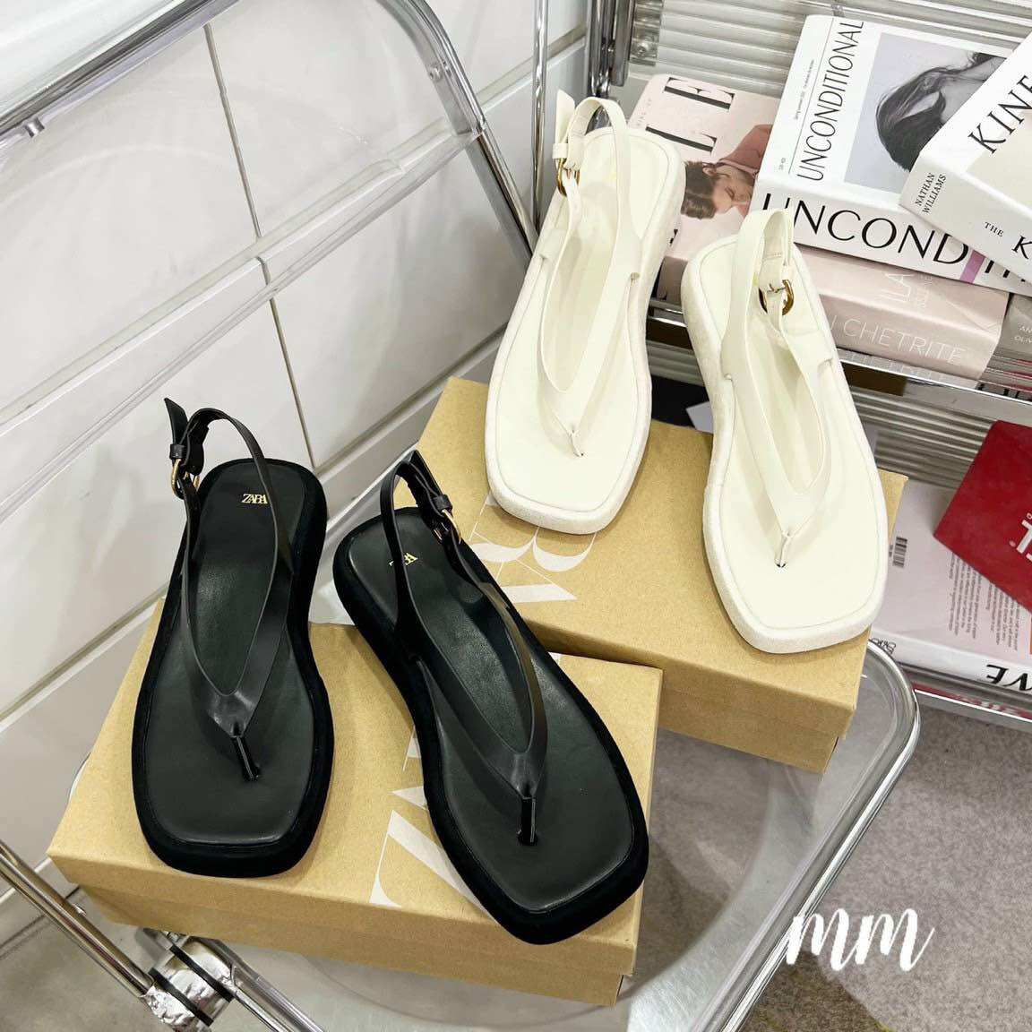 [Bee's Shop] Sandal Zara new 2023 đế bằng cao 3p