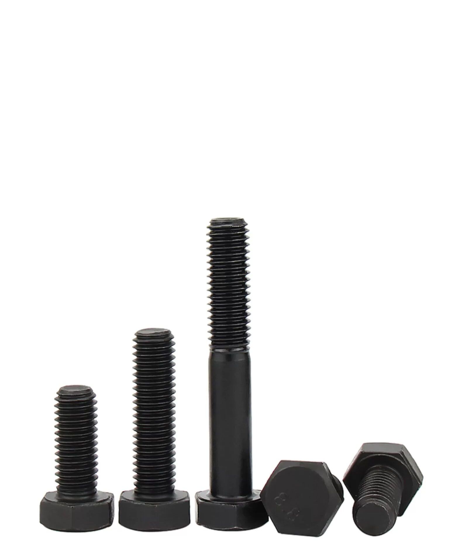 Set 10 cái bulong lục giác ngoài đen m8-m16 cấp bền 8.8