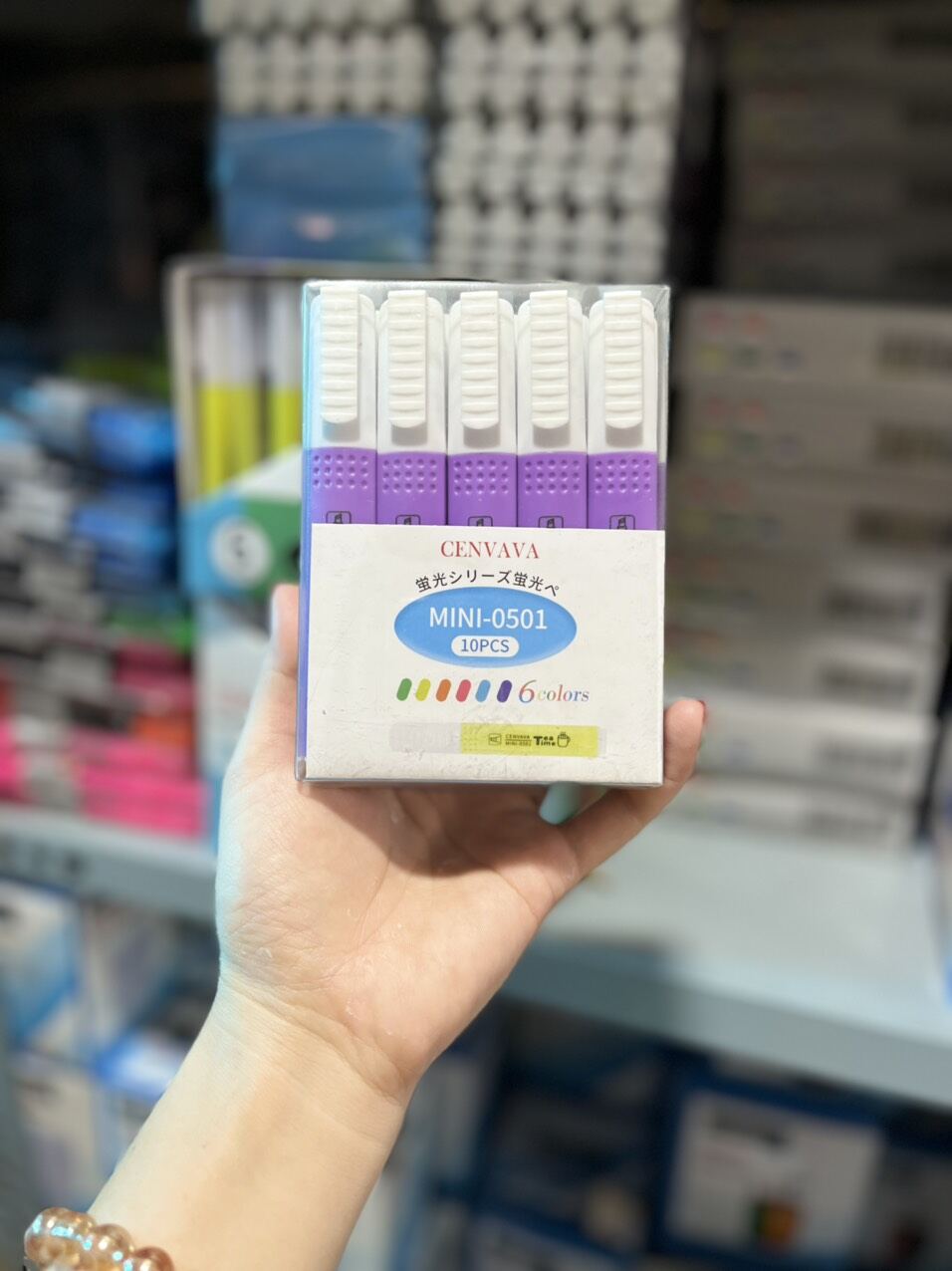 Hộp 10 cây bút dạ quang Mini-0501 giá sỉ