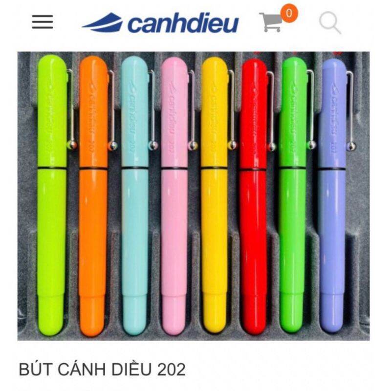 Combo 3 Bút Cánh Diều 202 (3 màu khác nhau.Xài piston và ống mực đều được.