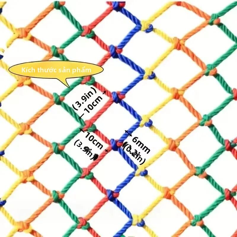 Lưới An Toàn Bằng Nylon Nhiều Màu Sắc Cho Trẻ Em Chống Ngã Bảo Vệ Ban Công Cầu Thang Sân Bóng Đá - Hàng Rào Cho Mèo Chó Con
