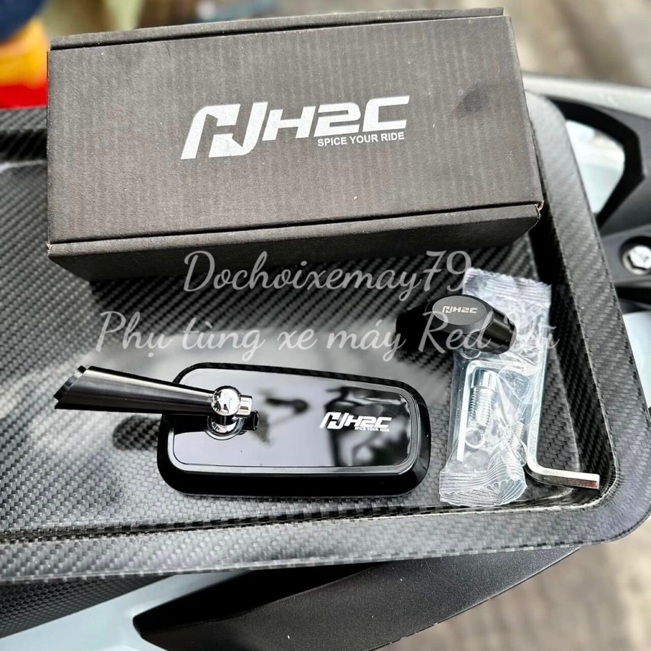 Gương H2C , kiếng chiếu hậu H2C chân ngắn