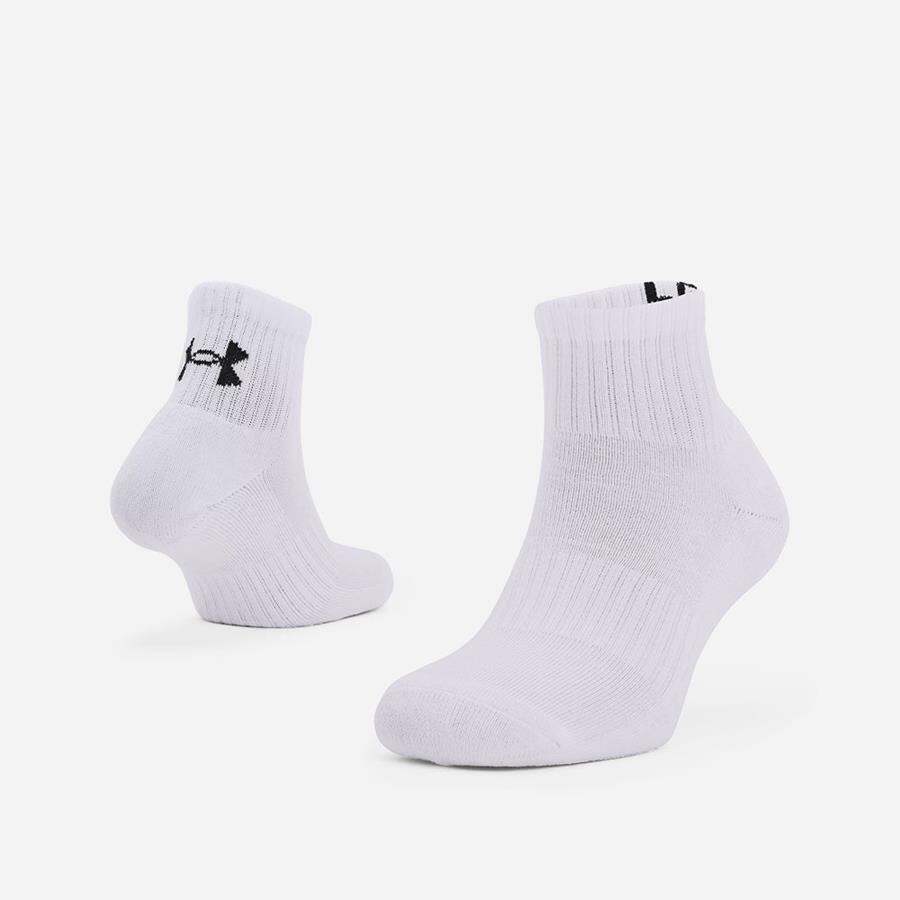 Under armour vớ thể thao unisex core qtr 3pk 1358344-100