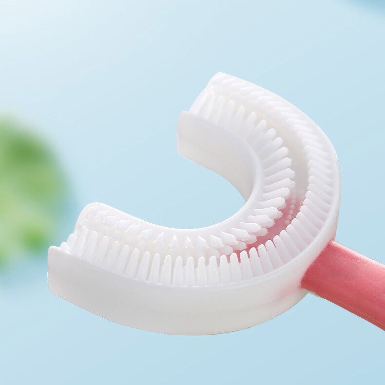 Bàn chải chữ U silicon cho bé 2-6 tuổi