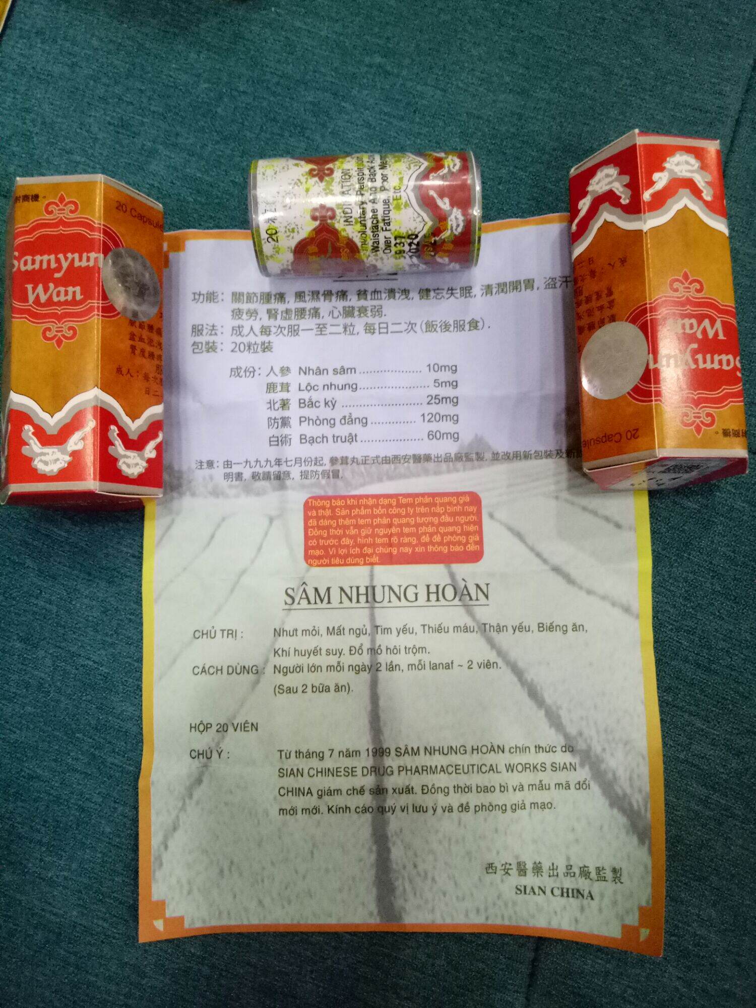Sâm Nhung Hoàn Đỏ