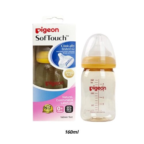 (TẶNG KÈM NÚM PIGEON) Bình sữa pigeon softouch PPSU nhập khẩu chính hãng