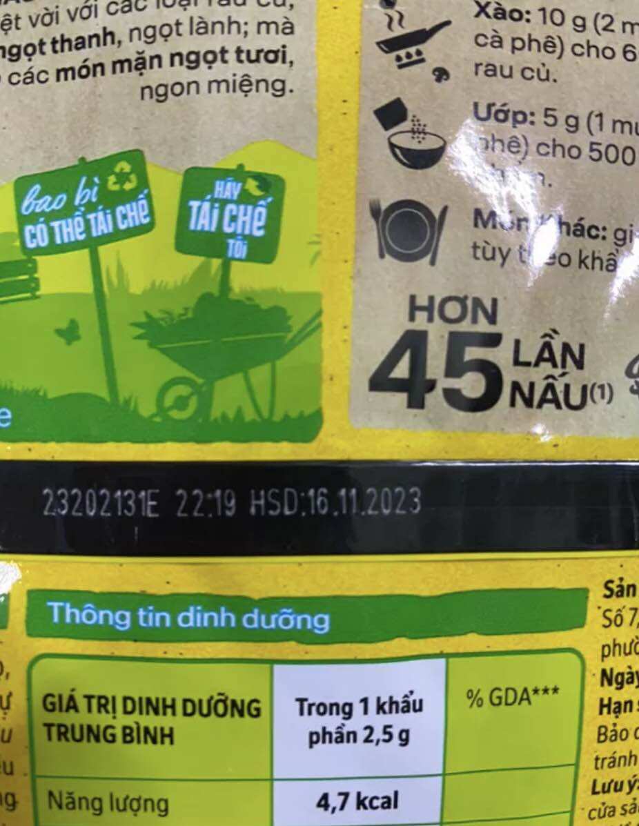 [HẠT NÊM CHAY MAGGI] Hạt Nêm Nấm Hương Maggi 450g