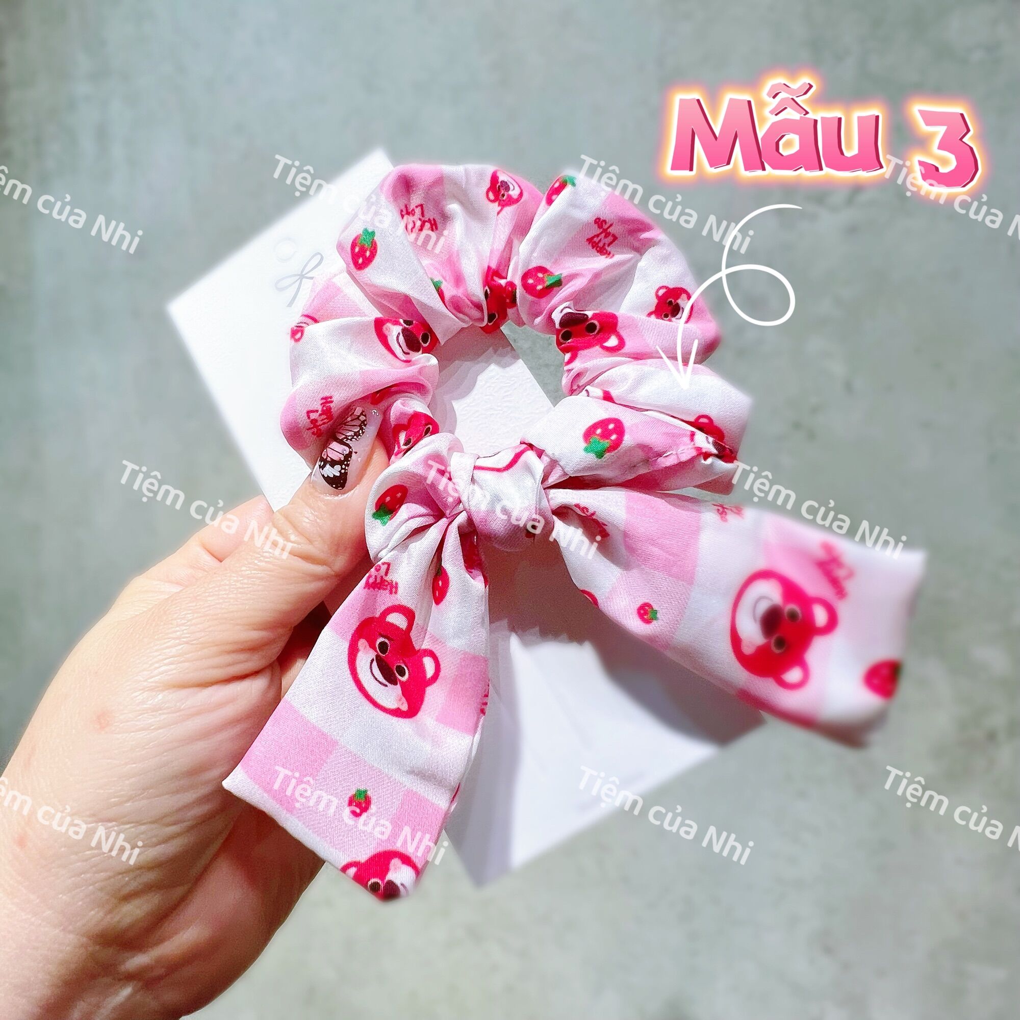 CỘT TÓC SCRUNCHIES GẤU DÂU LOTSO