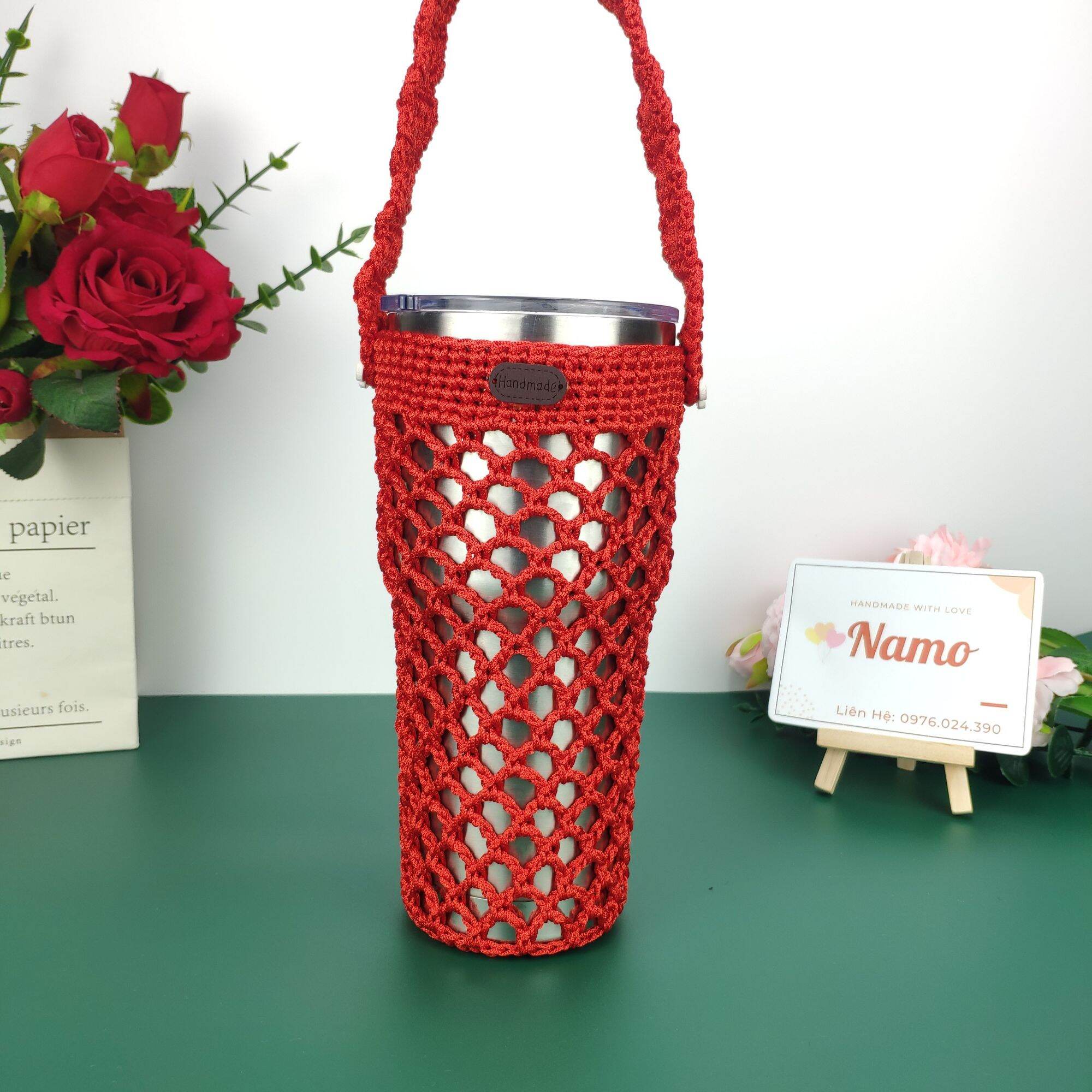 Túi đựng ly giữ nhiệt size 900ml handmade