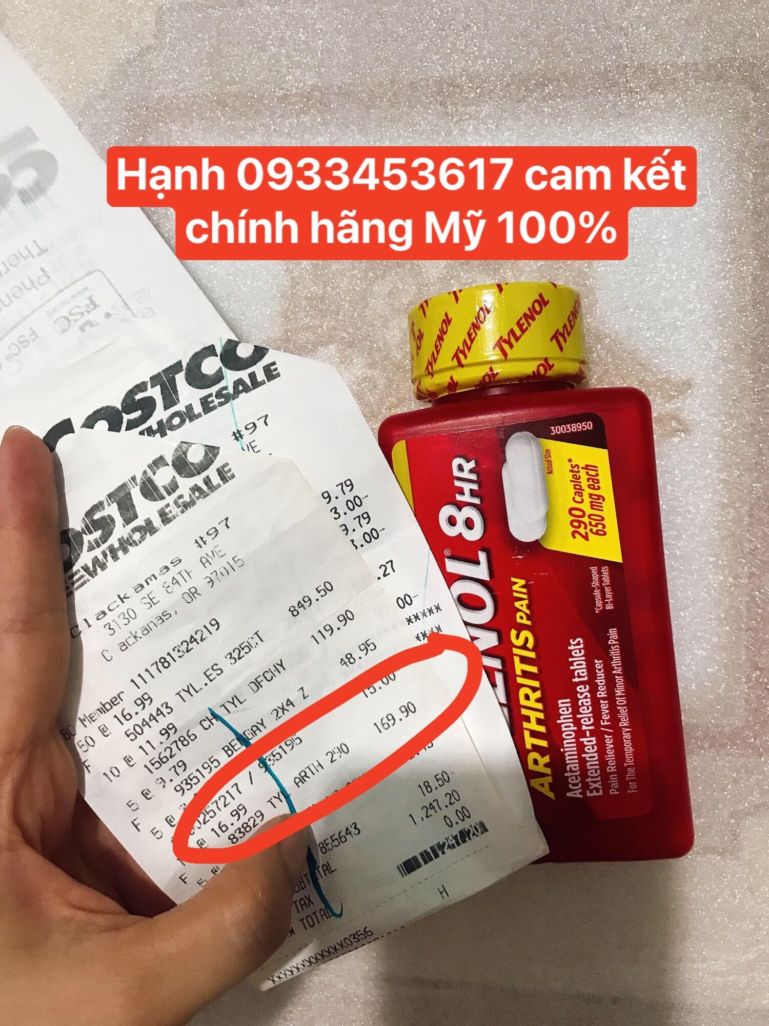 Nắp vàng 290 viên của mỹ
