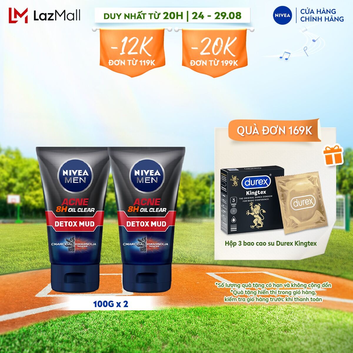 Bộ đôi Sữa rửa mặt bùn khoáng Nivea Men kiểm soát nhờn & ngừa mụn - 83940