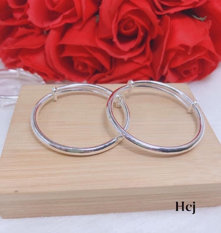 Vòng bạc khắc chạm rồng cho bé