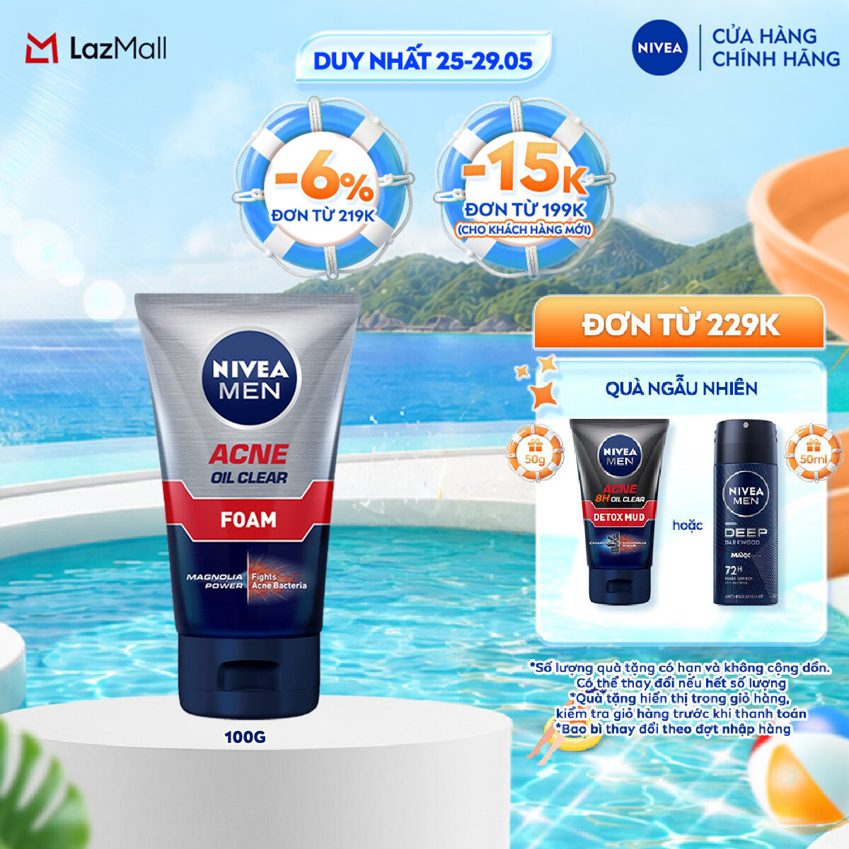 Sữa Rửa Mặt NIVEA MEN Acne Oil Clear (100 g) - 83940/82378
