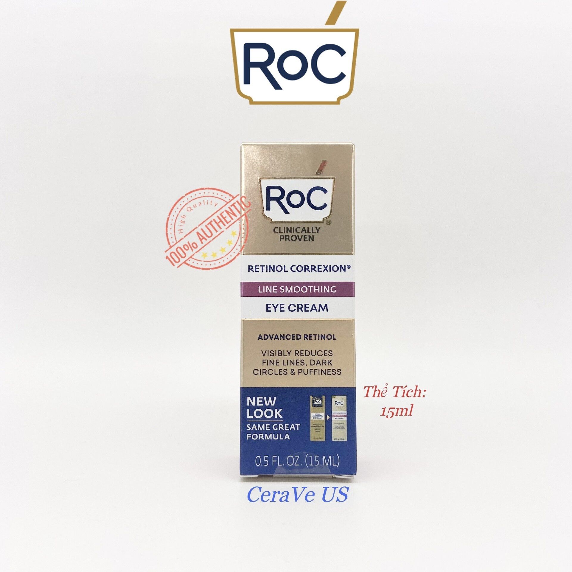 Kem Dưỡng Vùng Mắt Roc Retinol Correxion Eye Cream 15Ml