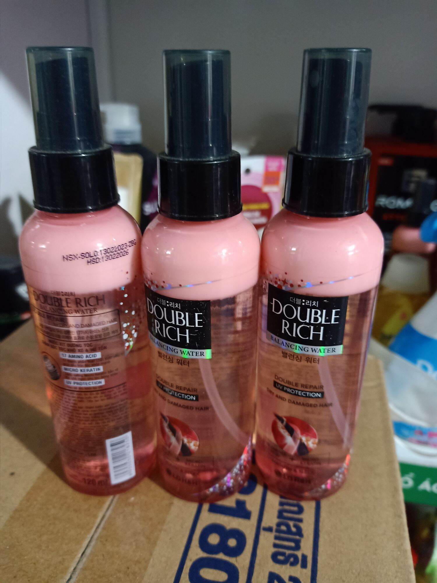 Nước Xịt Phục Hồi Tóc Khô Sơ Hư Tổn Double Rich 120ml