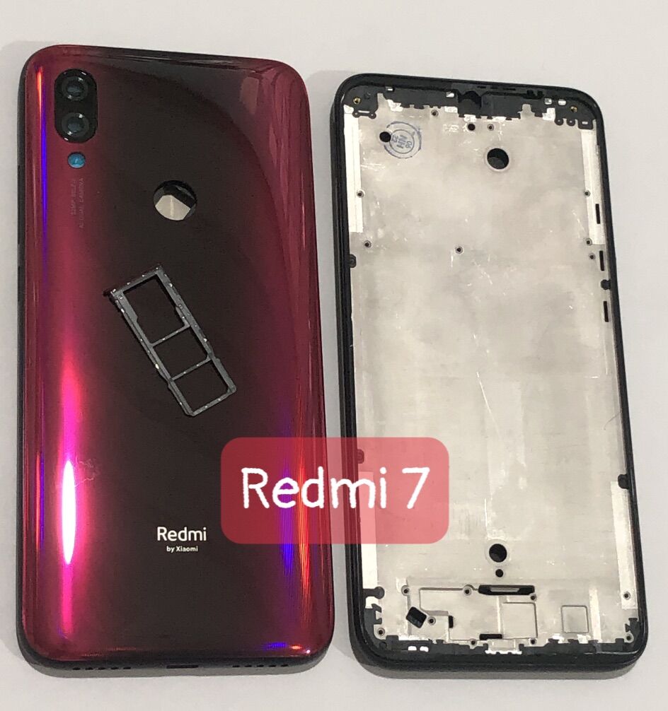 Vỏ redmi 7 full bộ-khay sim +kính cam