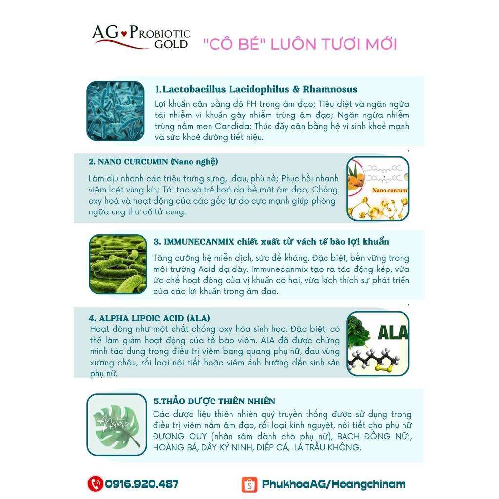 MEN PHỤ KHOA AG PROBIOTIC