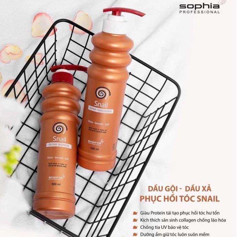 Dầu gội xả phục hồi tóc Snail Sophia