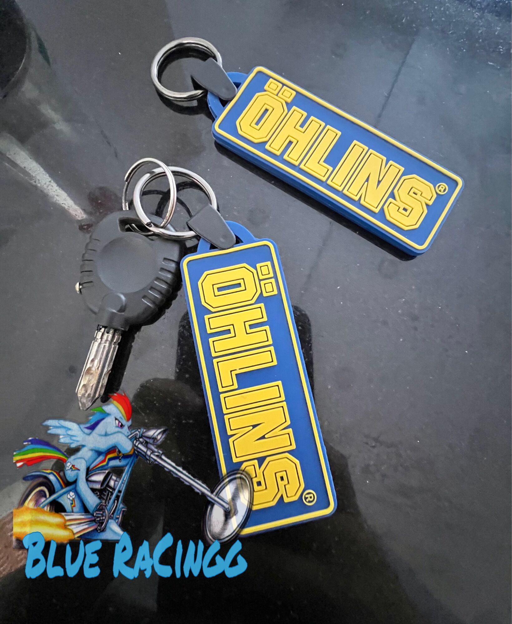 Móc Khoá OHlins Cao Su 2 mặt
