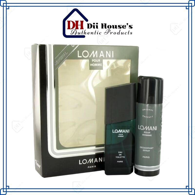 Set Nước Hoa Nam Lomani Pour Homme Eau De Toilette EDT (Nước Hoa 100ml + Xịt Body 200ml).