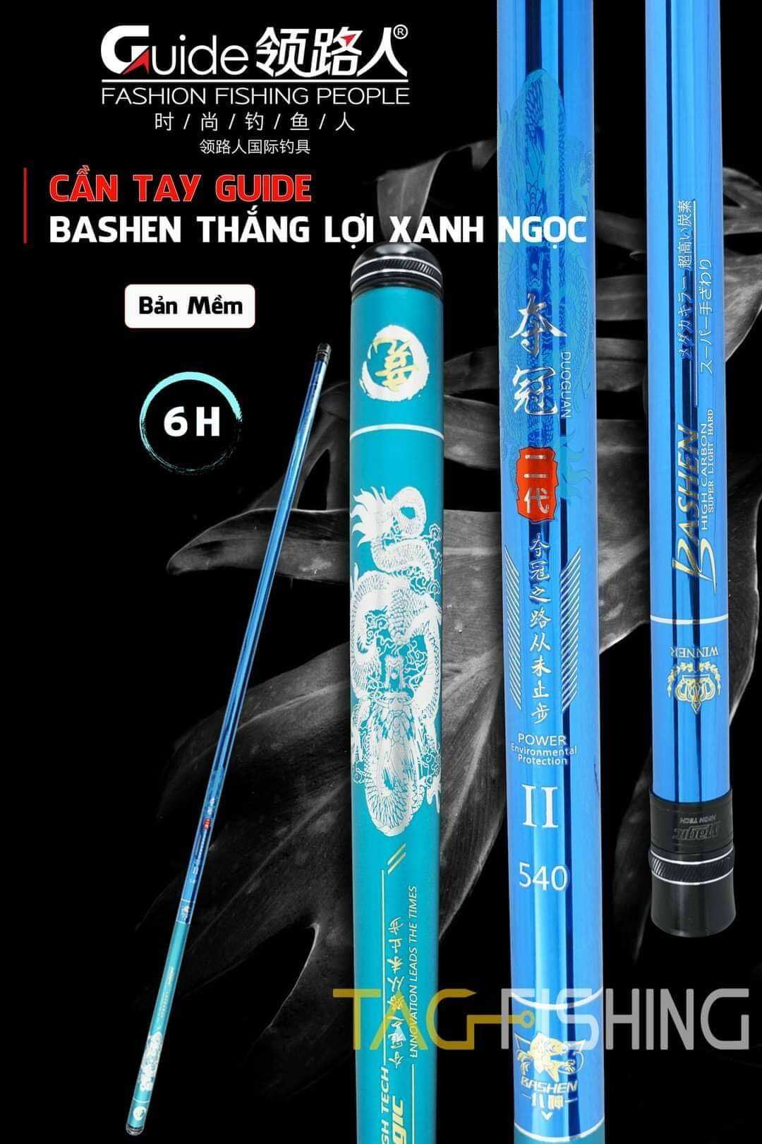 Cần câu tay Bashen Thắng Lợi Xanh Ngọc 6H