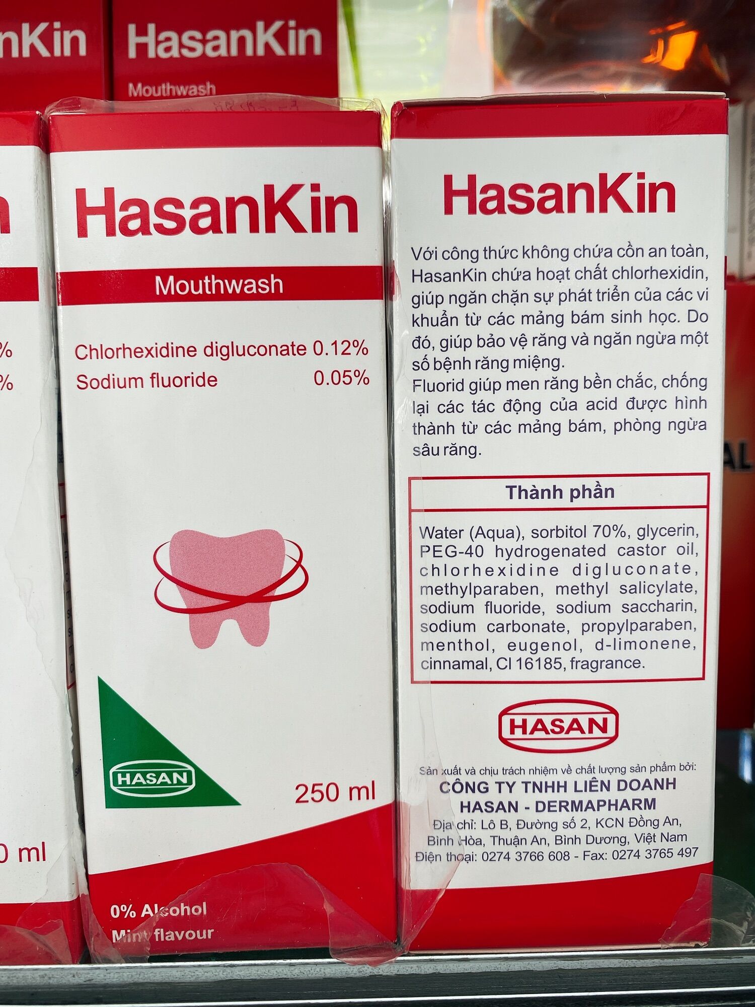 [HCM]Nước súc miệng HasanKin chai 250ml