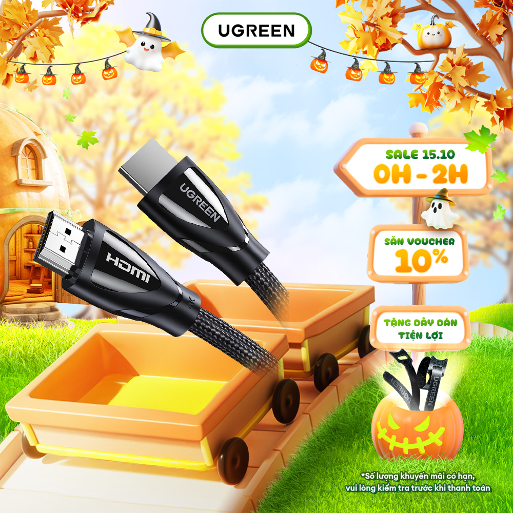 Cáp HDMI 2.1 48Gbps Ugreen HD140 Hỗ trợ phân giải 8K/60Hz | Sử dụng cho Xiaomi TV Box PS5 HUB USB | Truyền tải tín hiệu không suy hao, Vỏ hợp kim chống nhiễu tốt | Bảo Hành 1 đổi 1 18 Tháng | 40300 80401 80402 80403 80404 804
