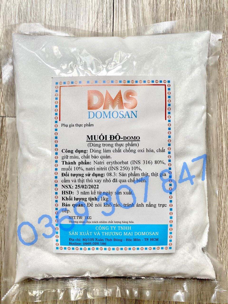 1kg muối đỏ ( muối diêm ) tạo màu hồng đỏ