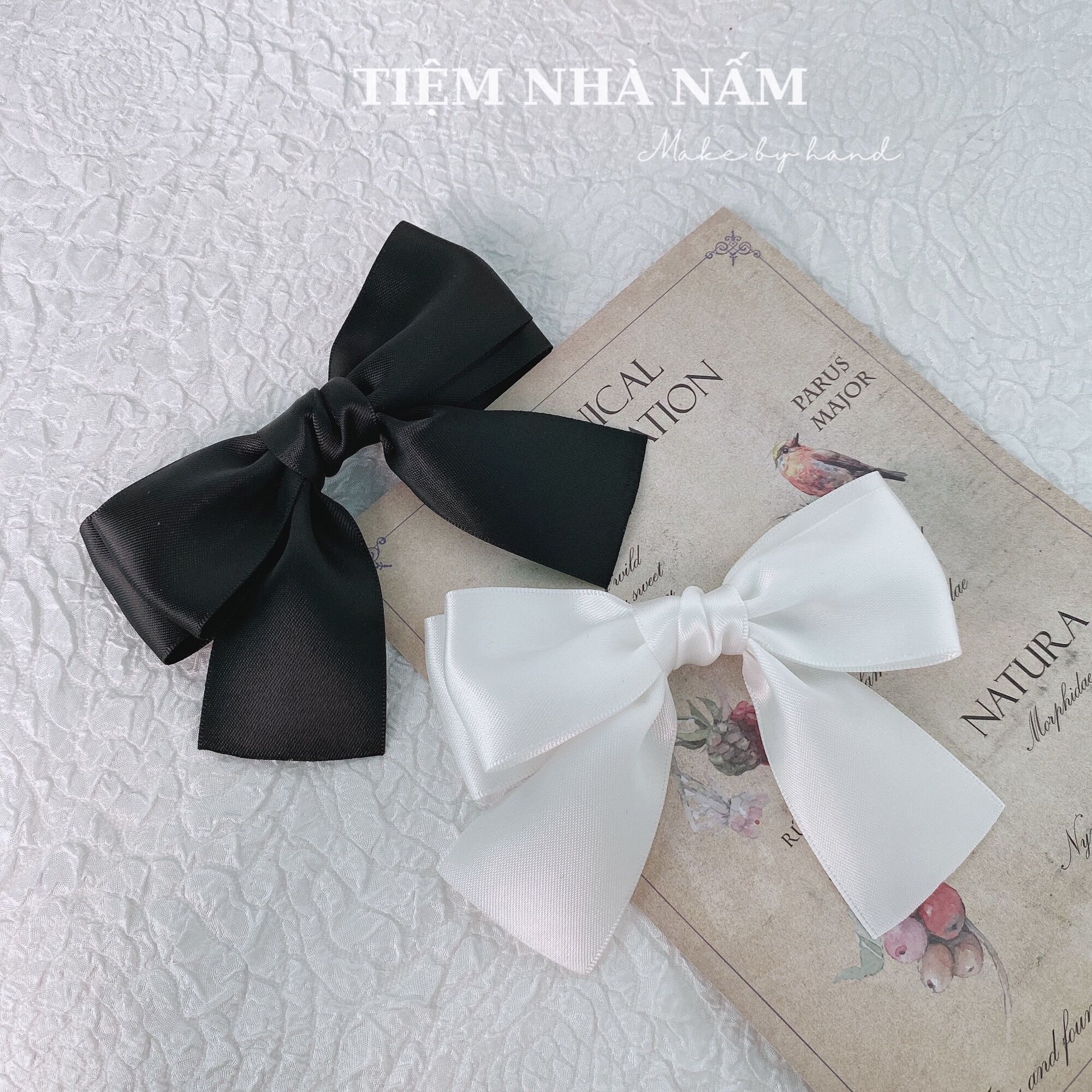 🎀 KẸP TÓC NƠ JISOO SIÊU XINH  - [ Nhà Nấm handmade ]