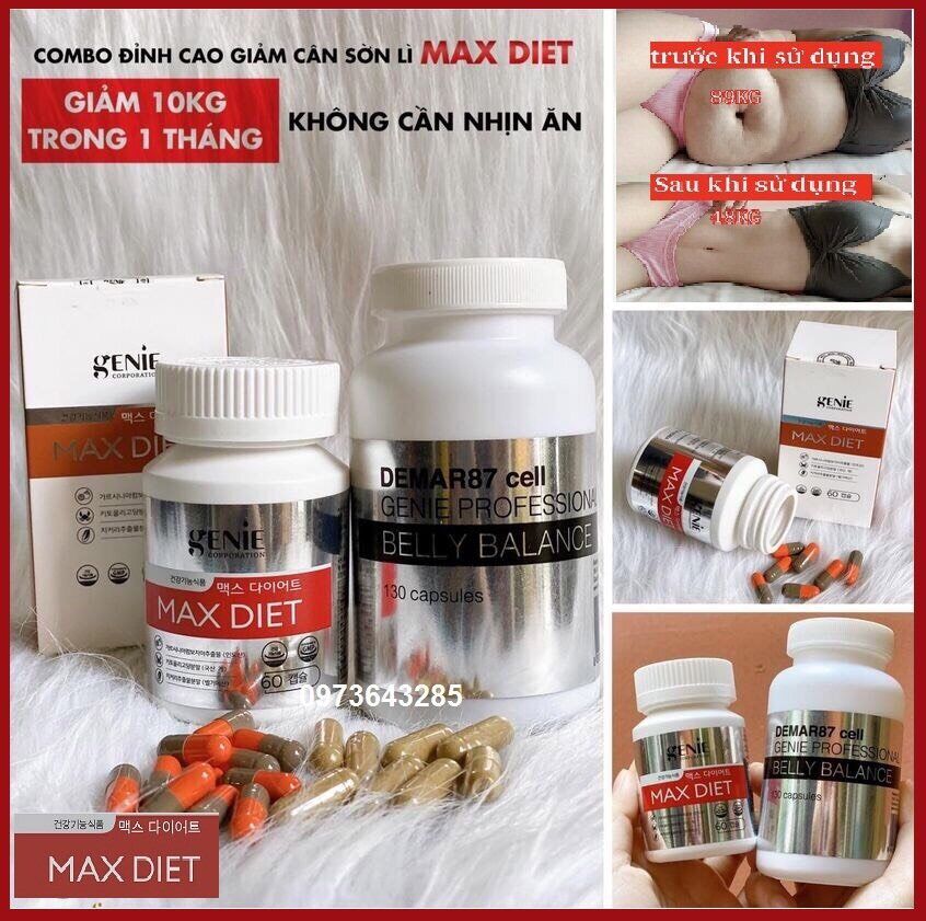 Giảm cân Max Diet Genie hộp 60v