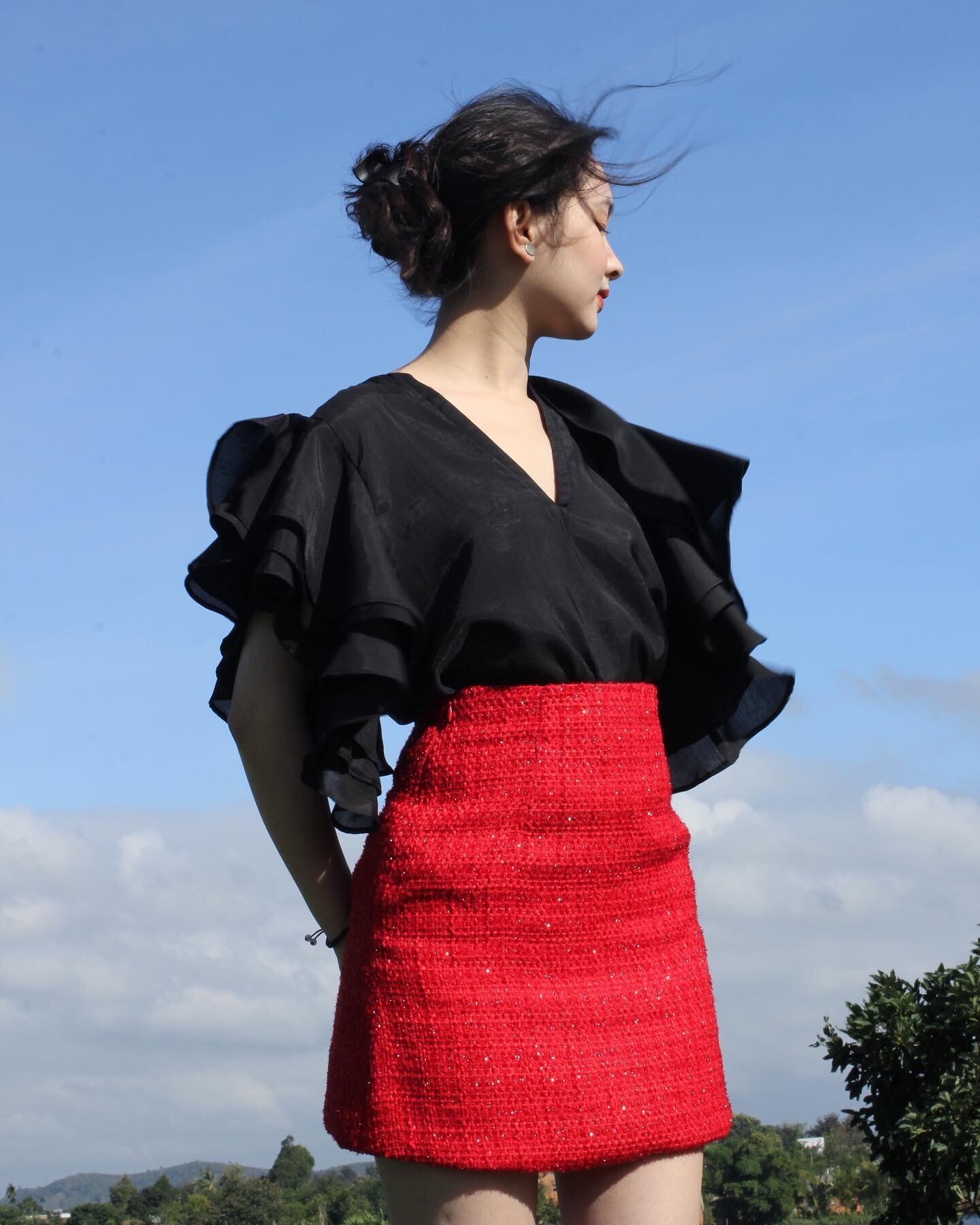 Áo tay bèo kiểu - Gihy.lumos