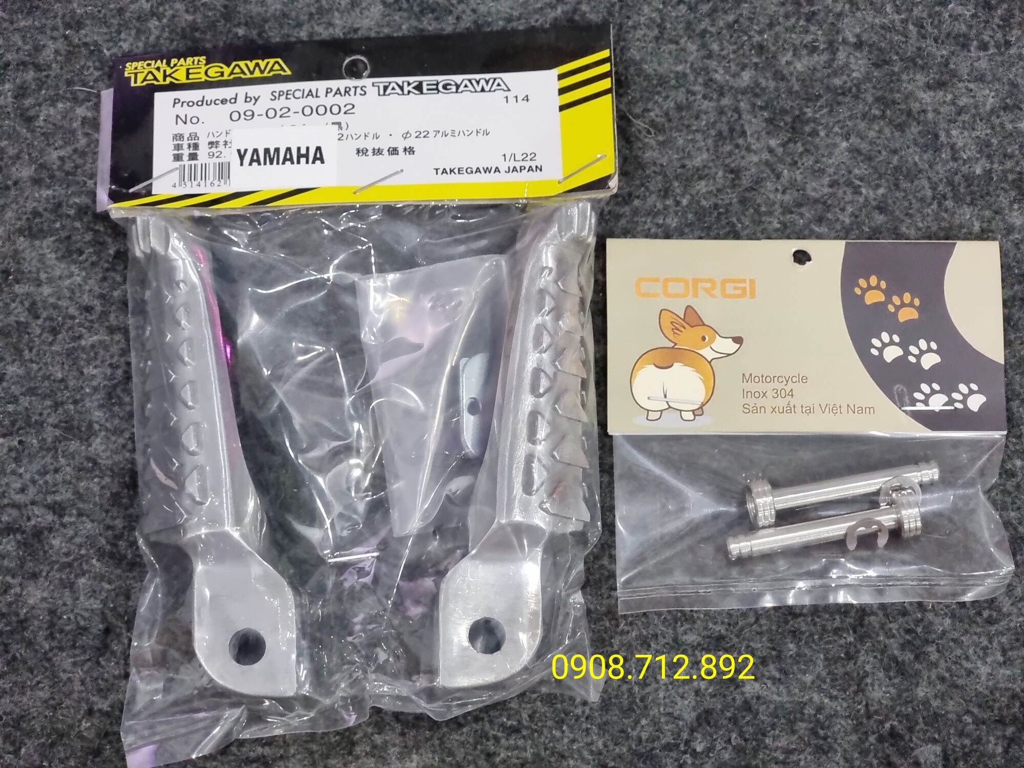 Bộ gác chân nhôm takegawa gắn dòng xe honda _ yamaha