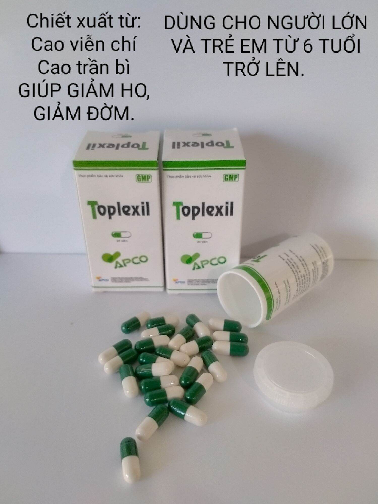 Viên Uống Toplexin Hộp 24 Viên Giúp Giảm Ho Giảm Đờm.[ Thực Phẩm Bao Vệ Sức Khỏe ]