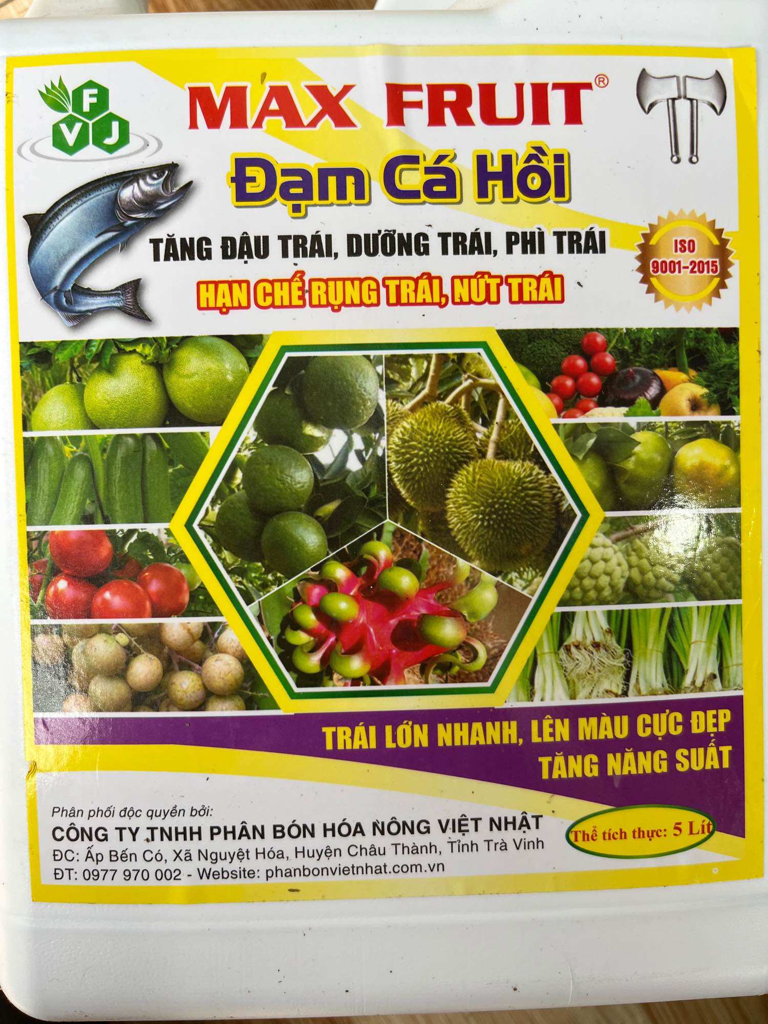 Phân bón ĐẠM CÁ HỒI - CAN 5 LÍT