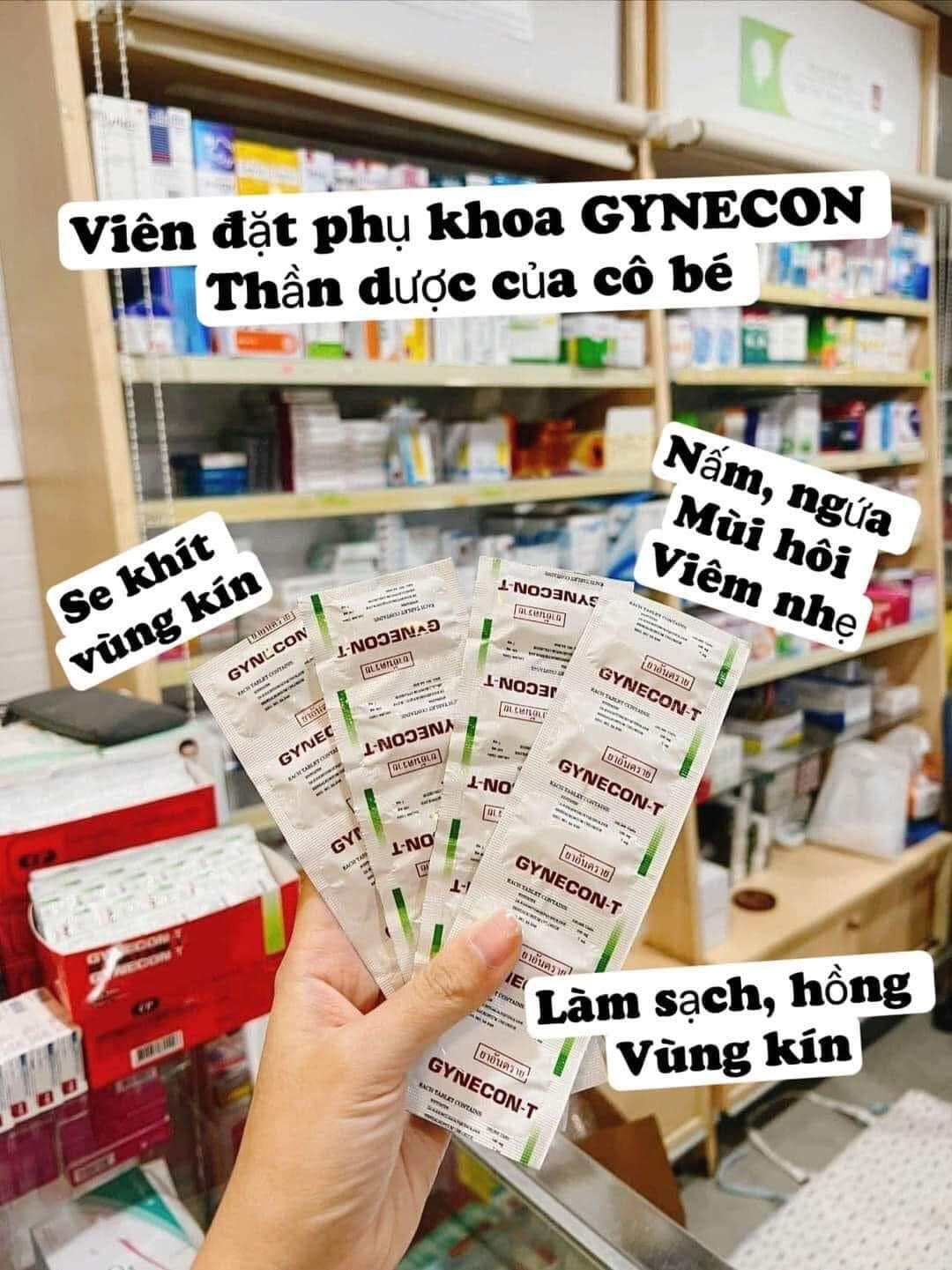 Combo 1vỉ 5viên đặt phụ khoa trà xanh Gynecon Thái lan