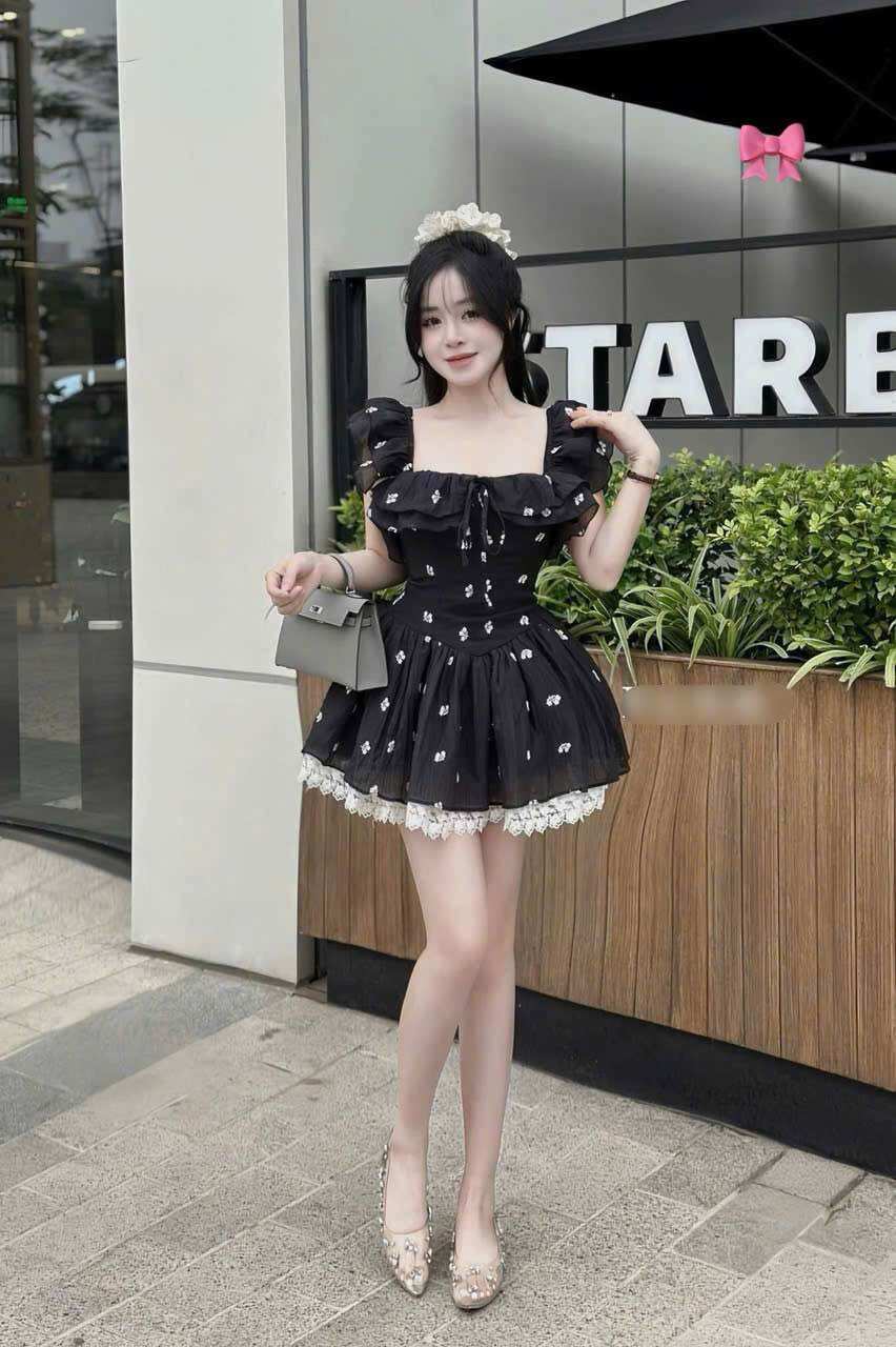 ĐẦM HOA HOT(ảnh thật)