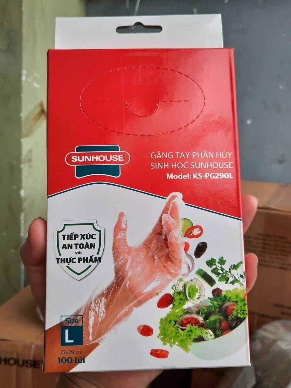 Găng Tay Tự Hủy Sinh Học Sunhouse 100 chiếc
