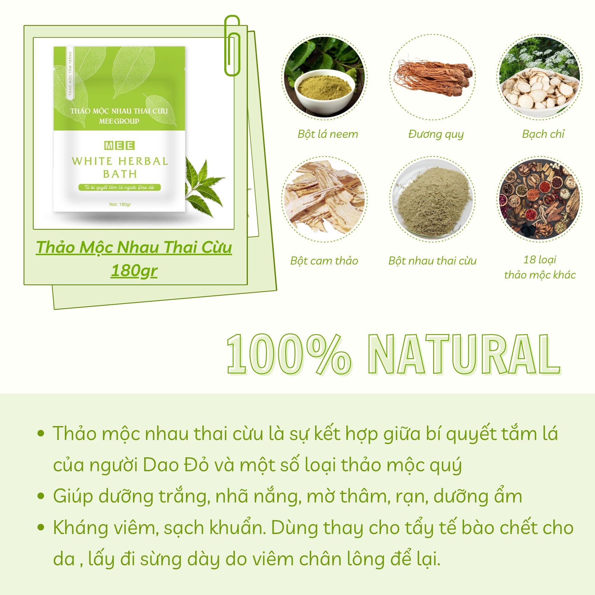 Thảo Mộc Viêm Nang Lông NEEM - Mee Natural ( 50 ml)